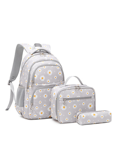Printed Backpack Water-repellent Daisy Bag Set