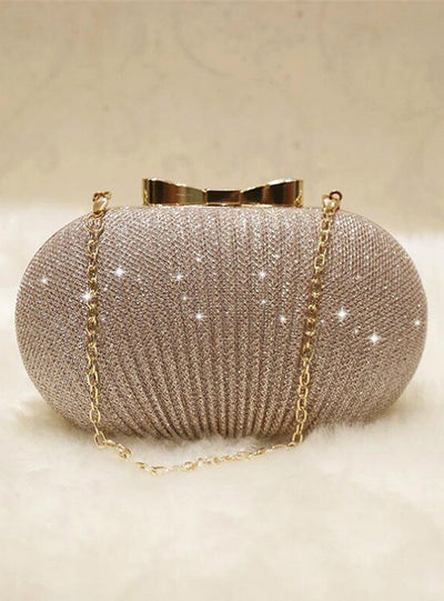 Golden Evening Clutch Bag Women Bags Wedding Shiny