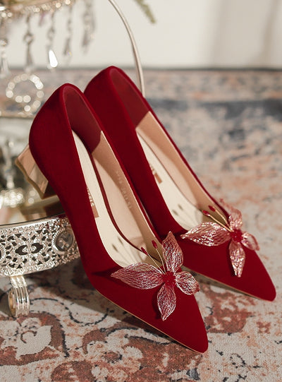 Women Thick-heeled Bride Shoes