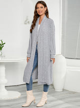 Women's  Ribbed Loose Plus Size Sweater Coat
