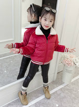 Girl's Cotton Clothes Short Cotton-Padded Jacket