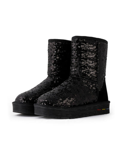 Women Snow Boots Cow Suede Winter boots 