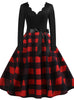 Women V-Neck Print Long Sleeves Dress