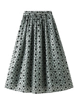 A-line Printed Organza Skirt