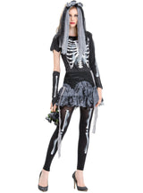 Halloween Skull Frame Ghost Bride Zombie Costume