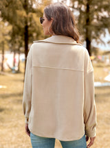 Wool Padded Polar Fleece Cardigan Coat