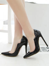 Pointed Patent Leather Stilettos Shoes