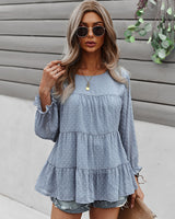 Women Round Neck Casual Shirt