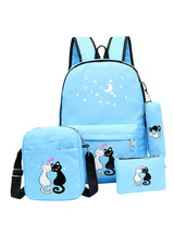 4Pcs/set Backpack Rucksack Cut School Bags