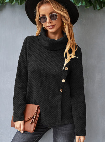 Autumn and Winter Turtleneck Hoodie Top