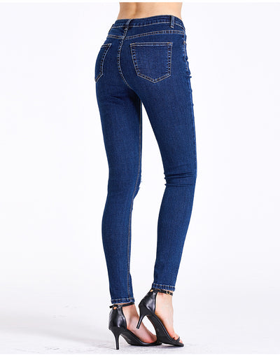 Slim-fit Elastic Pencil Pants Jeans