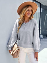 Solid Color Loose Top Leisure Holiday Top