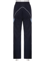 Striped Loose Elastic Waist Sports Pant