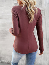 Women Slim Fit Casual T-shirt