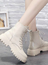 Woman Ankle Boots Flat Heel Shoes Daily Short