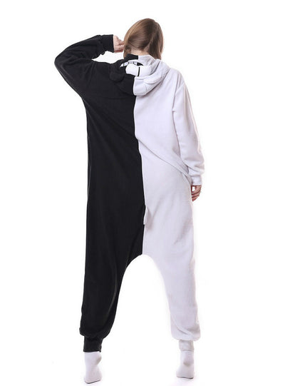 Onesie Pajama Animal Black White Bear Monokuma Sleepwear