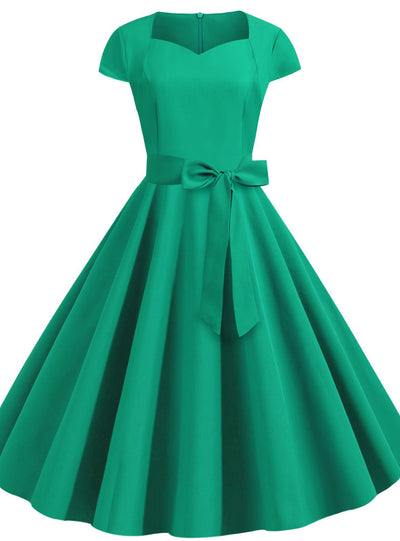 Short Sleeve Casual Retro Dress