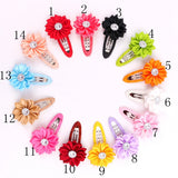 Pointed Flower Hairpin Edging Clip Fabric Hairpin