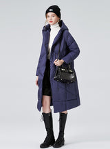 Hooded Slim White Duck Down Warm Coat