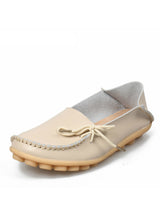 Leather Shoes Mother Loafers Soft Leisure Flats 