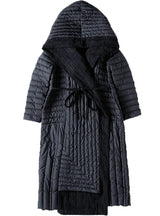 Thin Thin Slim Stitching Hooded Down Coat