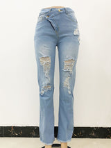 High Waist and Wide Leg Stretch Jeans