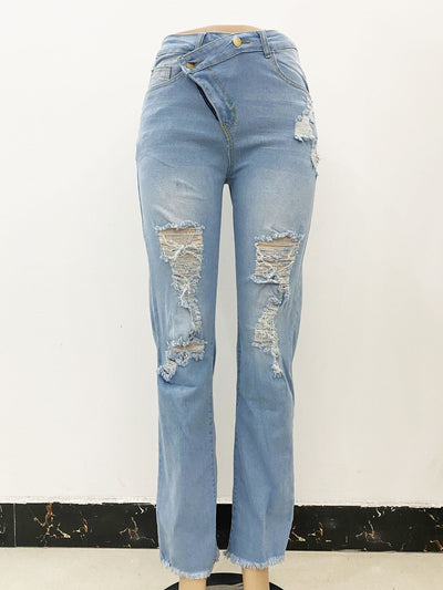 High Waist and Wide Leg Stretch Jeans