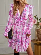 Long Sleeve Sexy Printed Dress