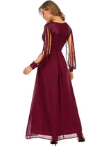 Chiffon Stitching Sequined Dress