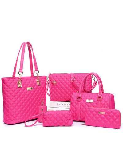 6pcs Patchwork Composite Bag Female Shoulder Bag 