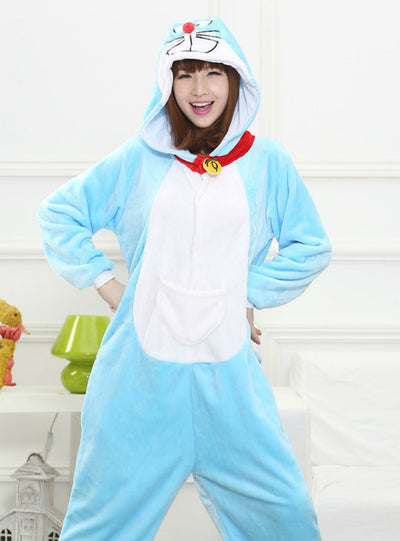 Doraemon Costume Pajamas Sleepwear Onesie 