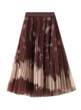 Abstract Oil Painting Gauze Female Skirt