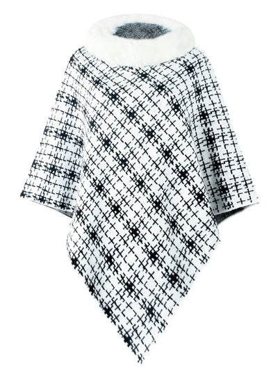 Collar Cape Knitted Pullover Sweater Shawl