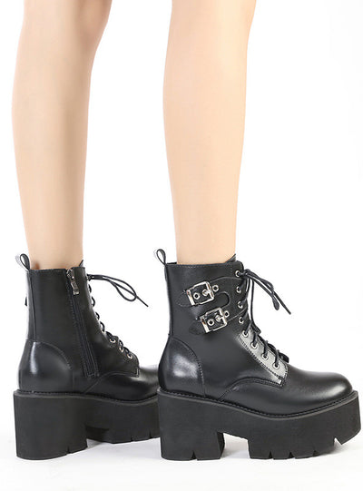 Horseshoe Heel Platform Martin Boots