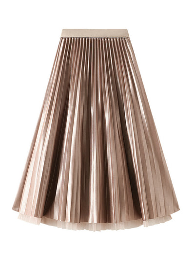 Pleated Gauze Both Sides Wear Skirts