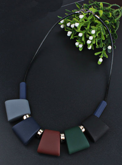 Sweater Chain Necklaces & Pendants Colorful Beads