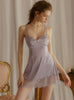 Sexy Ice Silk Lace Backless Sleeping Dress
