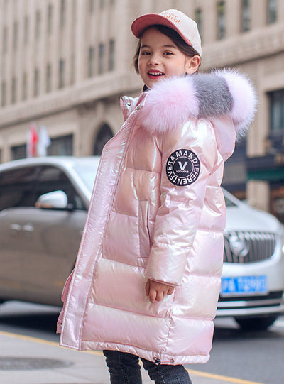 Winter Clothing Waterproof Real Fur Hooded Down Coat Jacket