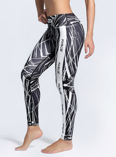 Printed Leggings Trousers Stretch Fitness Pants