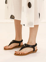 Clip Toe Rhinestone Seaside Holiday Sandals