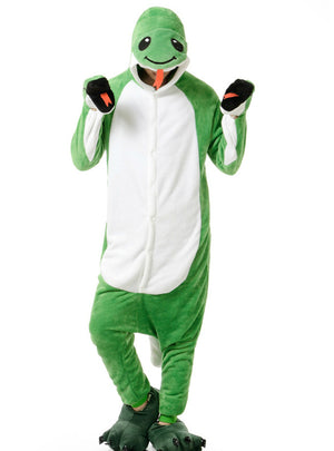 Cartoon Conjoined Nightgown Green Snake Animal