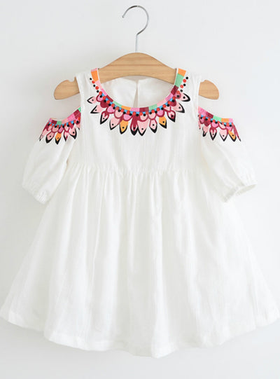 Princess Half Sleeves Pattern Design For Girls Clothes