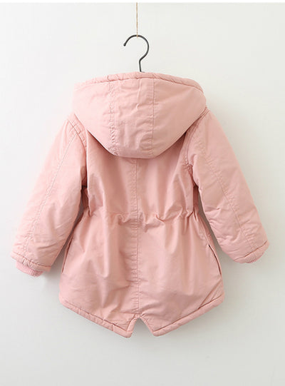 Embroidery Girls Winter Jackets Coat Lace up