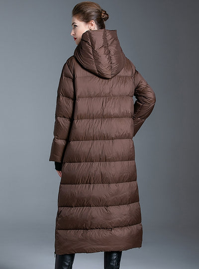 Thick and Long Ankle Knee-length Down Jacket