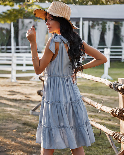 V-neck Sexy Leisure Holiday Dress