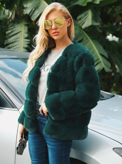 Fur Rabbit Fur Coat With Short Fur Coat In Cross Ditch