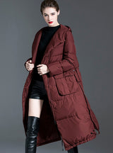 Loose Long-sleeved over-the-knee Down Jacket