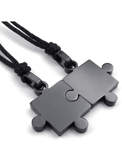 Mens Womens Steel Puzzle Pendant Love 