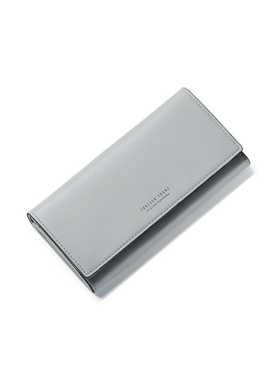 Soft Leather Long Wallet Change Hasp Clasp Purse