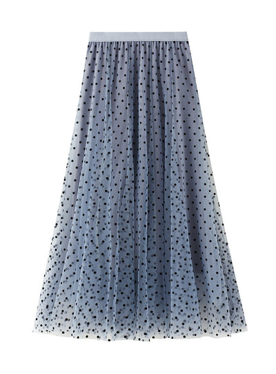 Flock Dot Gauze Skirt